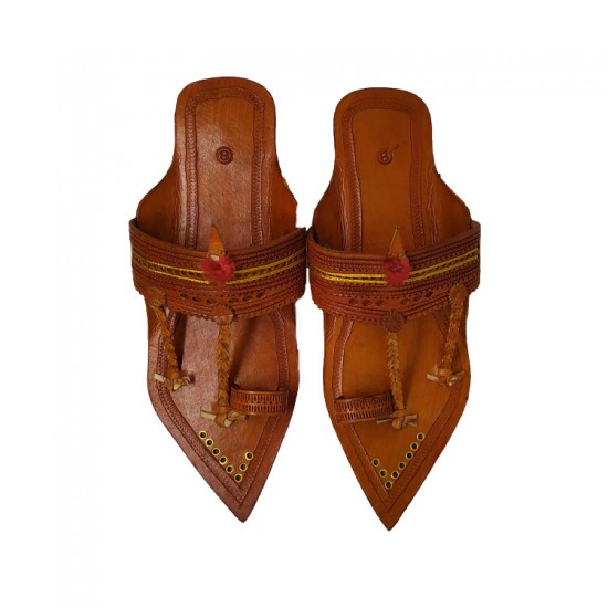 Buy Brown Colored designer Kolhapuri Chappal for Men Swarajyam